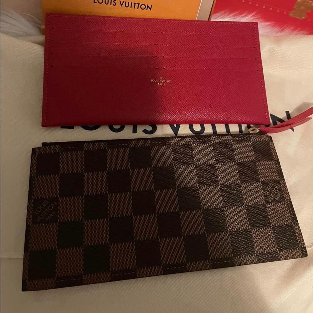 Louis Vuitton card holder and zippered pouch danier ebene get two inserts